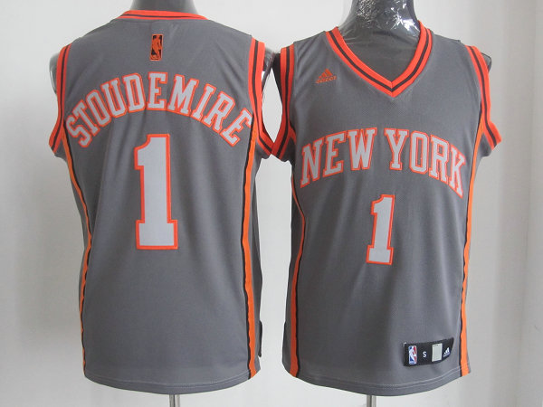 NBA New York Knicks 1 Amar'e Stoudemire Swingman Gray Jersey